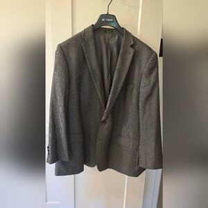 Claiborne Men's Blazer Gray Houndstooth /Sportcoat Size 52R